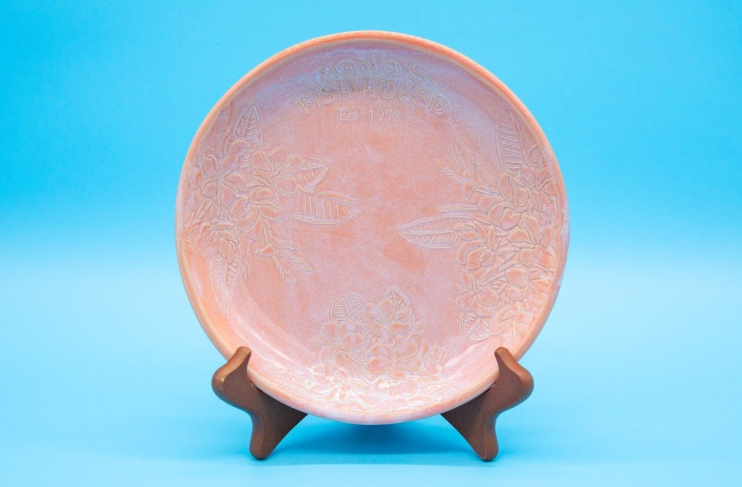 Mama's Fish House Pink Plumeria Plate